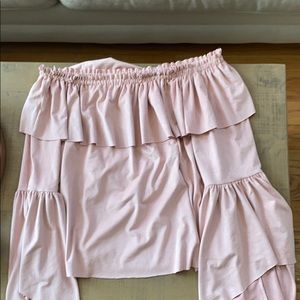 Anthropologie Off the Shoulder Flare Sleeve Too